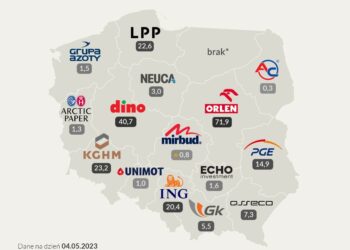 Giełdowa mapa Polski. Zobacz kto jest liderem w Twoim województwie..02.57