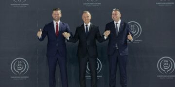 Prezydent Andrzej Duda podczas Europejskiego Kongresu Sportu i Turystyki w Zakopanem, 27 września 2023 roku. Aut. KPRP