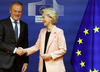 Donald Tusk i Ursula von der Leyen, aut. EPA-EFE/OLIVIER HOSLET