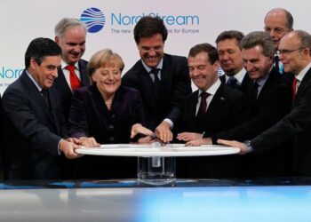 Ceremonia otworzenia Nord Stream I, 8 listopada 2011 roku, aut. Kremlin.ru