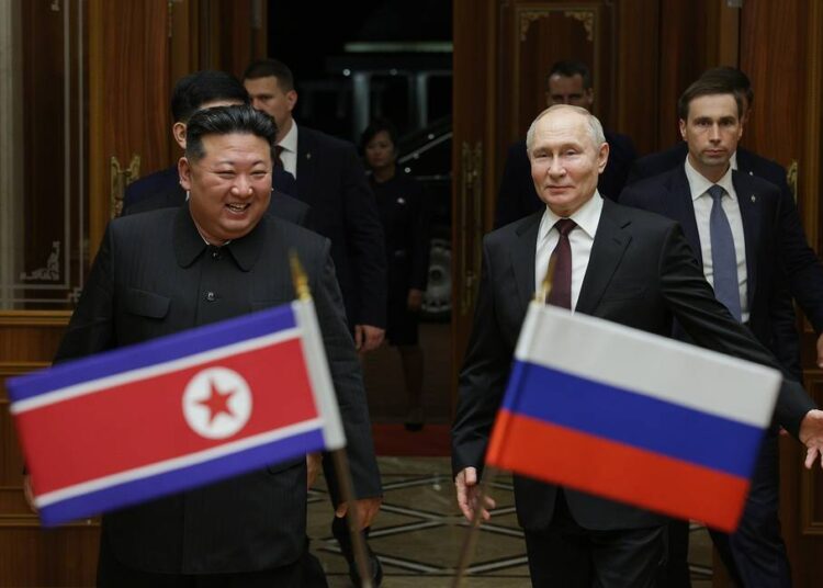 Kim Jong Un i Władimir Putin fot. Russian Presidential Press and Information Office/Gavriil Grigorov/TASS