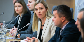 Minister Spraw Wewnętrznych Litwy Agnė Bilotaitė fot. Olga Posaškova/Kancelaria Sejmu Litwy