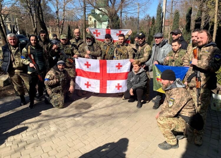 Członkowie Legionu Gruzińskiego na Ukrainie fot. Legion Gruziński