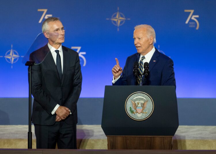 Joe Biden i Jens Stoltenberg na szczycie NATO
fot. Oliver Contreras/White House