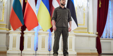 Wolodymir Zelenski podczas spotkaniafot. flickr/president_of_ukraine