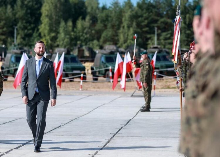 Szef MON Władysław Kosiniak - Kamysz na rozpoczęciu operacji "Bezpieczne Podlasie" fot. MON