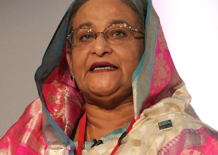 Sheikh Hasina - premier Bangladeszu w latach 1996–2001 i 2009–2024, z wikimedia.org