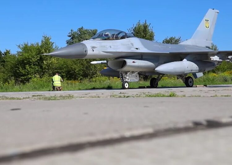 Ukraiński F-16 fot. Dowództwo SP Ukrainy